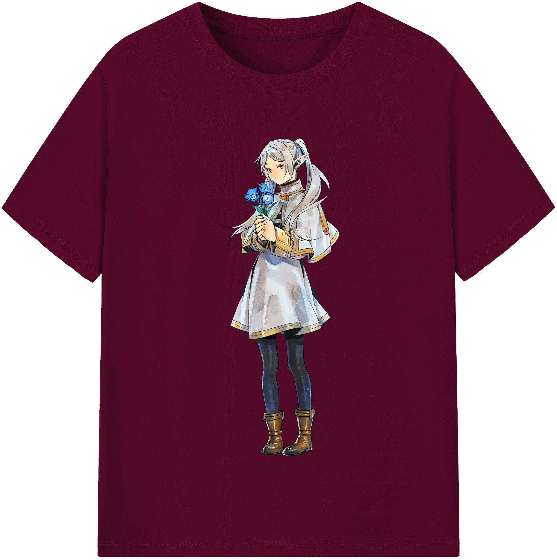 （画像用） 葬送のフリーレン Frieren レディースカジュアルプリントTシャツ（綿100％）